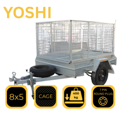 8×5 Cage Trailer “YOSHI”| Carrum Downs (7 Pin Round Plug Only)